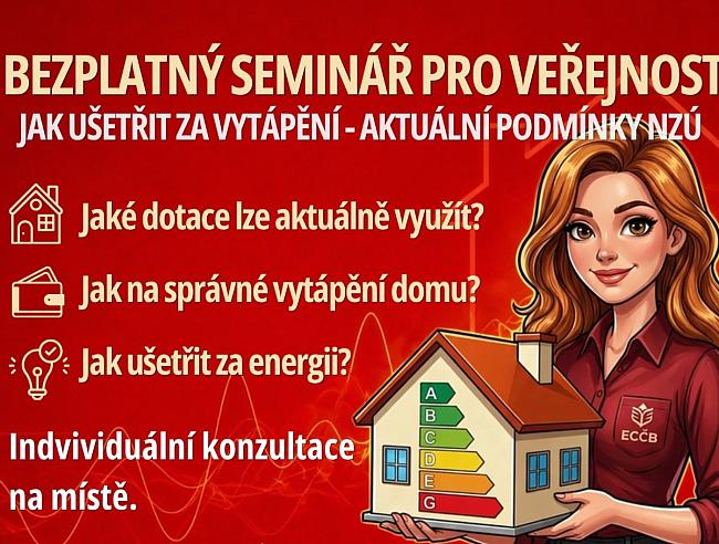 Jak ušetřit za vytápění? Zveme na bezplatný seminář v Hluboké nad Vltavou - ikona