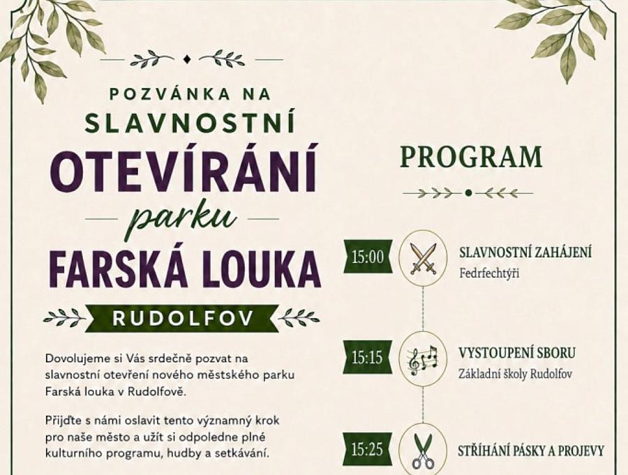 Slavnostní otevření parku Farská louka